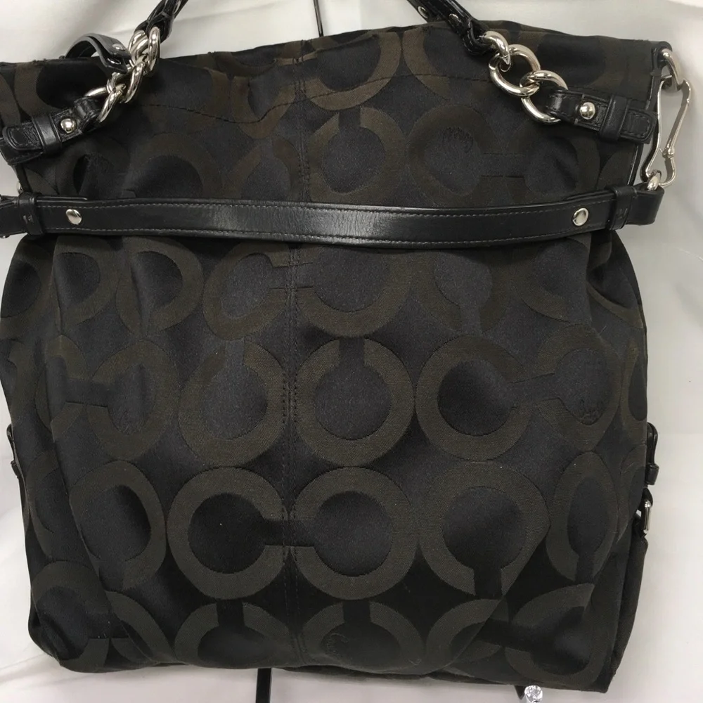 Coach Brooke Signature Sateen Hobo Shoulder Handbag Purse ✅Offers Welcome - Picture 1 of 13